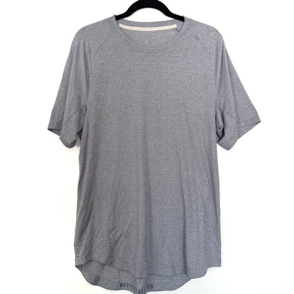 LULULEMON Men’s Blue Better Everyday Short Sleeve Shirt Large - Picture 1 of 5